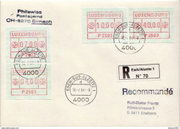 Postal History: Luxembourg R Cover With Automat Stamps - Franking Machines (EMA)