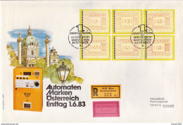 Postal History Cover: Austria R Cover With 6 Automat Stamps - Automatenmarken [ATM]