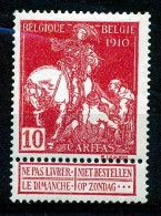 BELGIE - OBP Nr 91 V1 (LUPPI) - MH*  - PLAATFOUT/VARIÉTÉ - ( Ref. 49) - 1901-1930