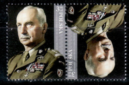 POLAND 2023  GENERAL K. SOSNKOWSKI TETE-BECHE USED - Oblitérés