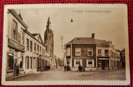 LEUZE  -  L'Hôtel De Ville Et L'Eglise - Leuze-en-Hainaut