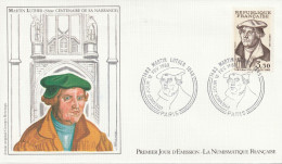 " MARTIN LUTHER " Sur Enveloppe 1er Jour De 1982 Ed° LNF N° YT 2256. Parfait état FDC à Saisir !!! - Teología