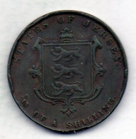 JERSEY, 1/13 Shilling, Copper, Year 1861, KM # 3 - Jersey