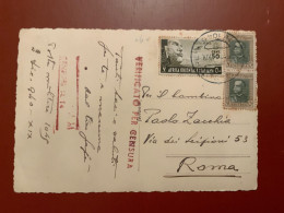COLONIE ITALIANE - POSTA MILITARE N.1045  2/12/1940 - XIX SU CARTOLINA PER ROMA - VERIFICATA PER CENSURA - General Issues