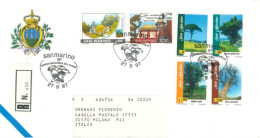 SAN MARINO.- 1997,  REGISTERED F.D.C. STAMPS TO ITALY - Cartas & Documentos
