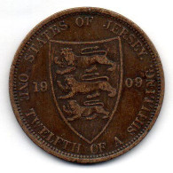 JERSEY, 1/12 Shilling, Bronze, Year 1909, KM # 10 - Jersey