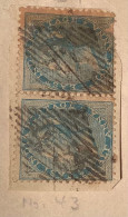 India 1856-64 1/2a Pair SCARCE POST 1855 MUTINY PMK „45“ BAREILLY (Bareli) North Western Provinces (Queen Victoria - 1858-79 Compañia Británica Y Gobierno De La Reina