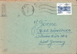 POLOGNE SEUL SUR CARTE POUR L'ALLEMAGNE 1965 - Cartas & Documentos