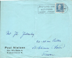 DANEMARK SEUL SUR LETTRE POUR LA FRANCE - Covers & Documents