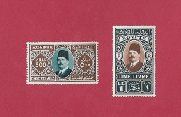 Egypt - Egypte 1932-37 King Fuad High Valu MLH - Unused Stamps
