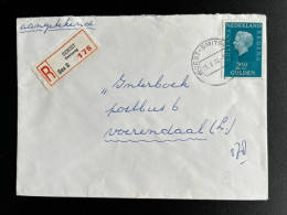 NETHERLANDS 1974 REGISTERED LETTER SOEST SMITSWEG TO VOERENDAAL 11-01-1974 NEDERLAND AANGETEKEND - Cartas & Documentos