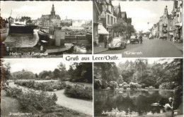 70119288 Leer Leer Hafen Rathaus Park  Ungelaufen Ca. 1955 Leer (Ostfriesland) - Leer