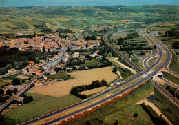 ANSE    ( RHONE )     L ' AUTOROUTE ET LA VILLE - Anse