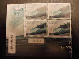 Polynesia 2023 Polynesie Tourist Spots Tahiti Surf Wave Vague De Teahupo'o 4v Mnh BLOC NUMBER - Ungebraucht