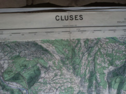 CARTE IGN CLUSES (HAUTE-SAVOIE) 1/50000ème -56x73cm -2cm=1km -mise à Jour De 1938 -IGN FRANCE - Topographische Kaarten