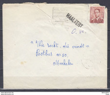 Brief Van Bruxelles X Brussel Naar Mechelen Met Langstempel Haaltert - Linear Postmarks