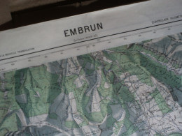 CARTE IGN EMBRUN (HAUTES-ALPES) 1/50000ème -56x73cm -2cm=1km -mise à Jour De 1931 -IGN FRANCE - Topographical Maps