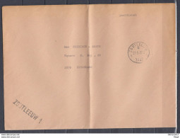 Brief Van Zoutleeuw Naar Bruxelles Met Langstempel Zoutleeuw - Linear Postmarks