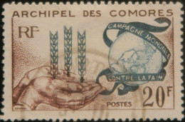 LP3972/12 - 1963 - COLONIES FRANÇAISES - COMORES - CAMPAGNE CONTRE LA FAIM - N°26 Oblitéré - Gebraucht