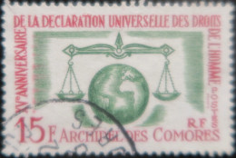 LP3972/14 - 1963 - COLONIES FRANÇAISES - COMORES - DECLARATION UNIVERSELLE DES DROITS DE L'HOMME - N°28 Oblitéré - Gebruikt
