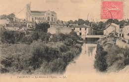 Talmont * 1905 * Un Coin Du Village , La Rivière Et L'église - Talmont Saint Hilaire