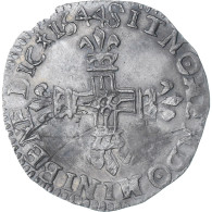 France, Louis XIV, 1/4 Ecu, 1644, Rennes, TTB+, Argent, Gadoury:136a - 1643-1715 Luis XIV El Rey Sol