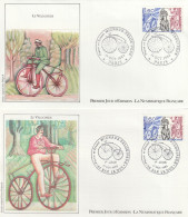 " LE VELOCIPEDE  / LES FRERES MICHAUX " Sur 2 Enveloppes 1er Jour De 1983 Ed° LNF N°YT 2290. Parf état. FDC à Saisir !!! - Cycling