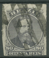 Brasilien 1876 Kaiser Pedro II. 33 Kleine Fehler Gestempelt - Usados