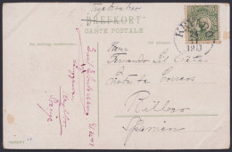 F-EX45875 SWEDEN SUEDE SVERIGE 1913 POSTCARD STOCKHOLM TO BILBAO SPAIN.  - Altri & Non Classificati