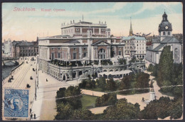 F-EX45882 SWEDEN SUEDE SVERIGE 1913 POSTCARD STOCKHOLM  OPERA BILBAO SPAIN. - Andere & Zonder Classificatie