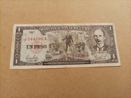 Billete De Cuba De 1 Peso Año 1959 - Cuba