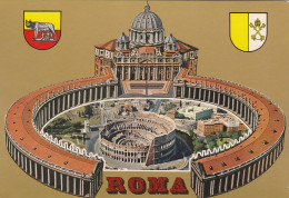 N3766 Roma - Basilica San Pietro - Colosseo / Non Viaggiata - Kolosseum
