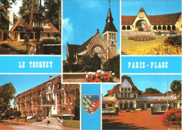 CPM 62 Le Touquet - Le Casino De La Forêt, Villa Dans Les Pins, L'église, Le Marché Couvert Et L'Hôtel Westminster TBE - Casinos