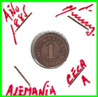 ALEMANIA – GERMANY - IMPERIO MONEDA DE COBRE DIAMETRO 17.5 Mm. DEL AÑO 1885 – CECA-A- KM-1  GOBERNANTE: GUILLERMO I - 1 Pfennig