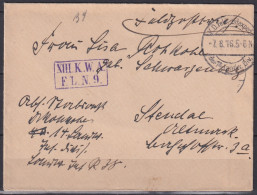 F-EX45903 GERMANY WWI FELDPOST 1916 14 LANDW DIV.  - Other & Unclassified