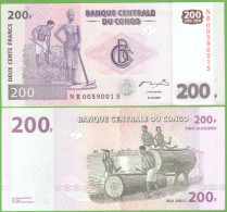 CONGO D.R. 200 FRANCS 2013 G&D  P-99b UNC - République Démocratique Du Congo & Zaïre