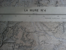 CARTE IGN LA MURE (ISERE) 1/20000ème -51x73cm -1cm=200m -mise à Jour De 1931 -IGN FRANCE - Topographische Kaarten
