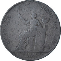 France, Monneron De 2 Sols, 1791 / AN 3, Birmingham, TB, Cuivre - Altri & Non Classificati