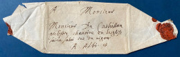 Lettre/enveloppe De CORDEY (Calvados) 8 AOUT 1692 Pour ALBI Avec Sa Lettre, Cachets De Cire Tres Fraiche Malgrè 370 Ans! - ....-1700: Précurseurs