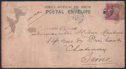 F-EX39167 CHINA 1907 HANDMADE POSTCARD TO FRANCE.   - Cartas & Documentos