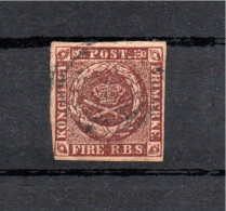 Denmark 1850 Old Fire RBS Stamp (Michel 1) Nice Used - Gebruikt