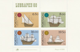 Portugal - 1980 Ships - International Stamp Exhibition LUBRAPEX '80,M/S MNH** - Neufs