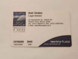 ISRAEL-(BEZ-INTER-731)-ESTI ORDAN-Legal Advisor-(31)(15756208-2640)(100units)(plastic Card)Expansive Card - Israel