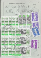 ORDRE DE REEXPEDITION MARCQ EN BAROEUL 59 NORD 1995  - 20 TIMBRES ALAIN COLAS, 3 TIMBRES JARDIN, BRIAT SOIT 110 FRS - Poste