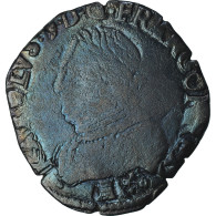 France, Charles IX, Teston Au Deux K Couronnés, 157[?], Bayonne, TB, Argent - 1560-1574 Charles IX