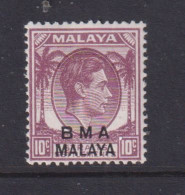 MALAYA (BRITISH MILITARY ADMINISTRATION)  -  1945-48 Overprinted BMA Malaya 10c Never Hinged Mint - Malaya (British Military Administration)