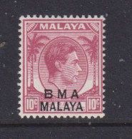 MALAYA (BRITISH MILITARY ADMINISTRATION)  -  1945-48 Overprinted BMA Malaya 10c Never Hinged Mint - Malaya (British Military Administration)