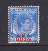 MALAYA (BRITISH MILITARY ADMINISTRATION)  -  1945-48 Overprinted BMA Malaya 15c Never Hinged Mint - Malaya (British Military Administration)