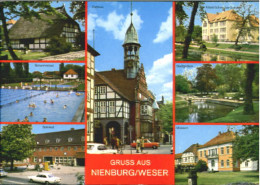 70115478 Nienburg Weser Nienburg Rathaus Schwimmbad Museum Bahnhof Schule  X 199 - Nienburg