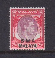 MALAYA (BRITISH MILITARY ADMINISTRATION)  -  1945-48 Overprinted BMA Malaya 25c Never Hinged Mint - Malaya (British Military Administration)